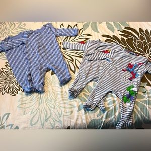 Twin set of sleepers. Size 3-6M, Marvel & Calvin Klein